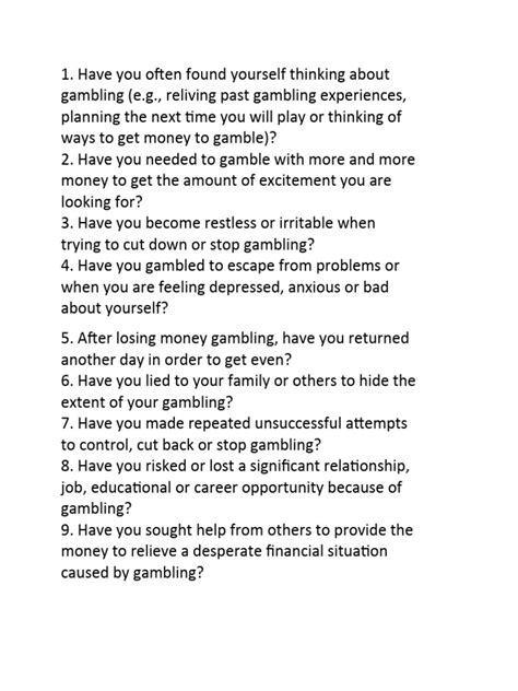 gambling addiction screening tool.